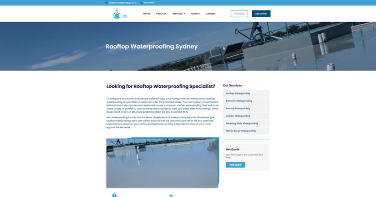 website project waterproofing