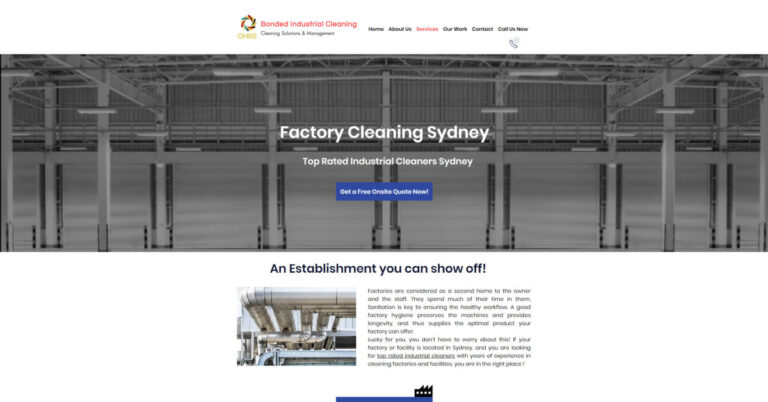 website project industrial cleaning