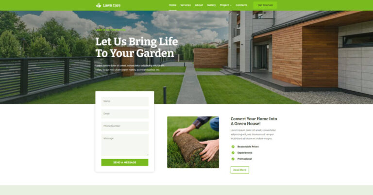website project landscaping